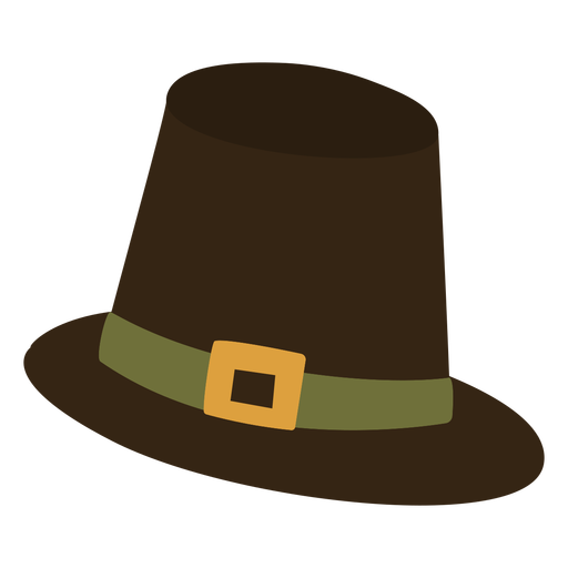 Pilgrim hat flat PNG Design