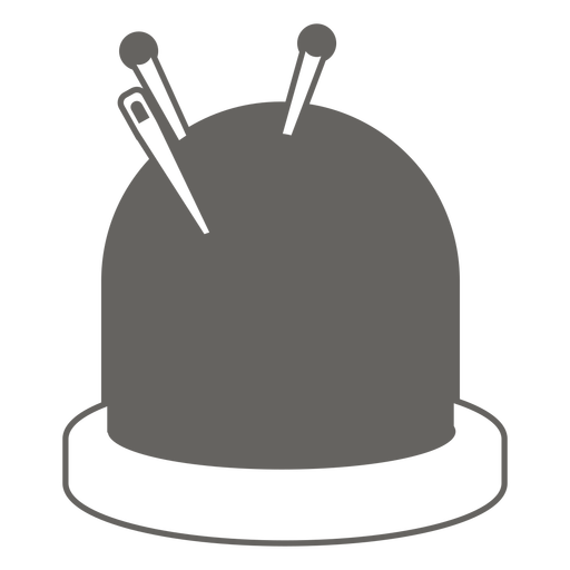 Nadelkissennadeln graues Symbol PNG-Design