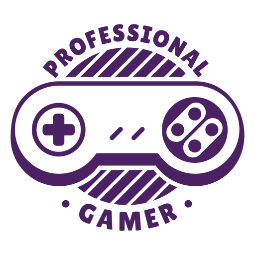 Professional Gamer Controller Badge Purple Transparent Png Svg Vector File