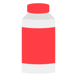 Botella roja con icono plano de tapa Diseño PNG Transparent PNG