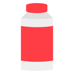 Garrafa vermelha com ícone plano de tampa Desenho PNG