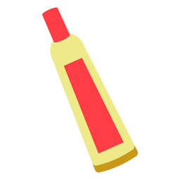 Ícone plano do tubo químico vermelho Desenho PNG