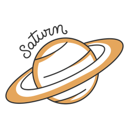 Planeta do sistema solar de Saturno Desenho PNG Transparent PNG