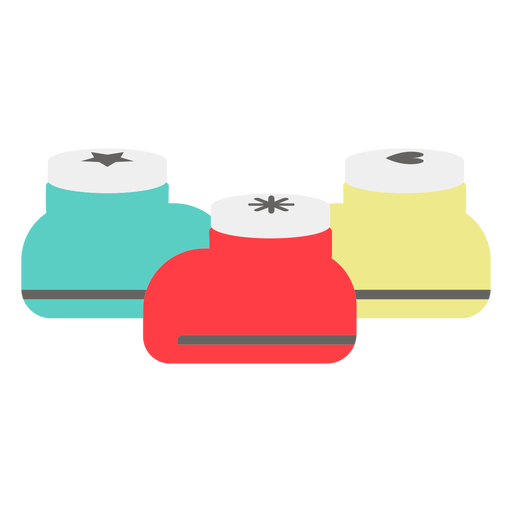 Icono plano de contenedores de botella pequeña Diseño PNG