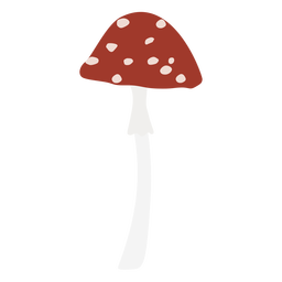 Símbolo plano de cogumelo manchado de tampa pequena Desenho PNG