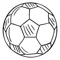 Fußballhand gezeichneter Symbolstrich PNG-Design
