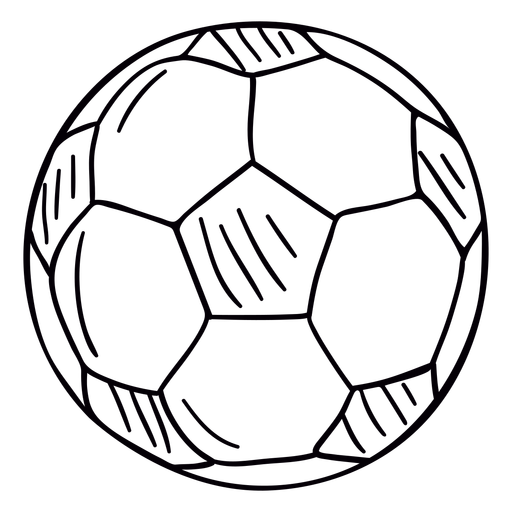 Balón de fútbol trazo de símbolo dibujado a mano Diseño PNG