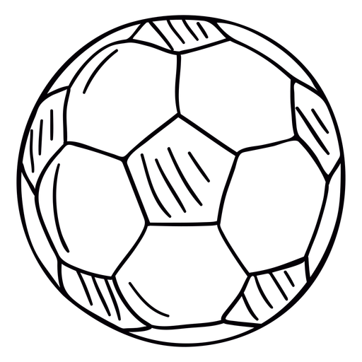 Soccer ball hand drawn symbol stroke Transparent PNG & SVG vector file