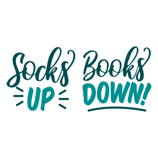 Download Socks up books down design - Transparent PNG & SVG vector file