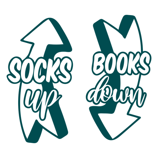 Calcetines hasta libros con diseño de calcetín Diseño PNG