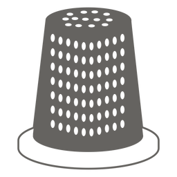 Ícone cinza dedal Desenho PNG