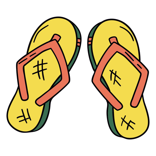 Thong sandles hand drawn symbol PNG Design