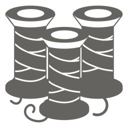 Icono de carrete de carrete de hilo gris Diseño PNG