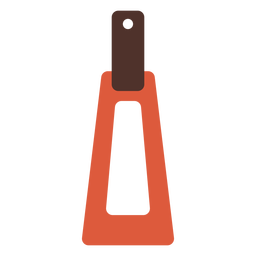 Trapez Leder Ohrring flach PNG-Design