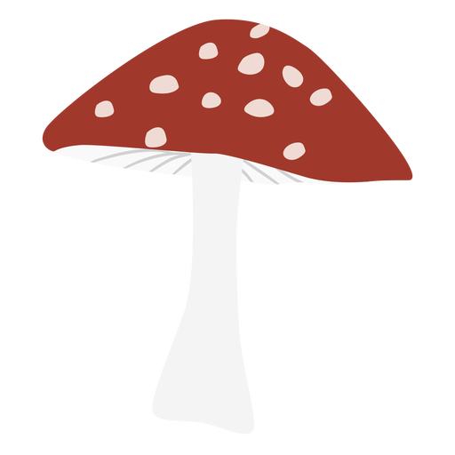 Triangle cap spotted mushroom flat symbol PNG Design