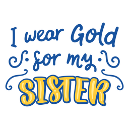 Use ouro para cotação de apoio ao câncer de irmã Desenho PNG