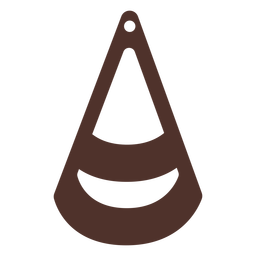 Wedge leather earring flat PNG Design