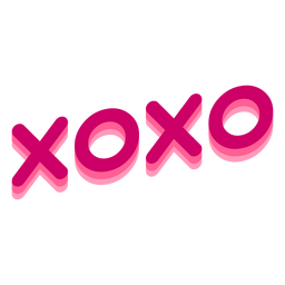 Xoxo valentine lettering design PNG Design Transparent PNG