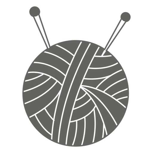 Yarn Ball Needles Grey Icon Transparent Png Svg Vector File
