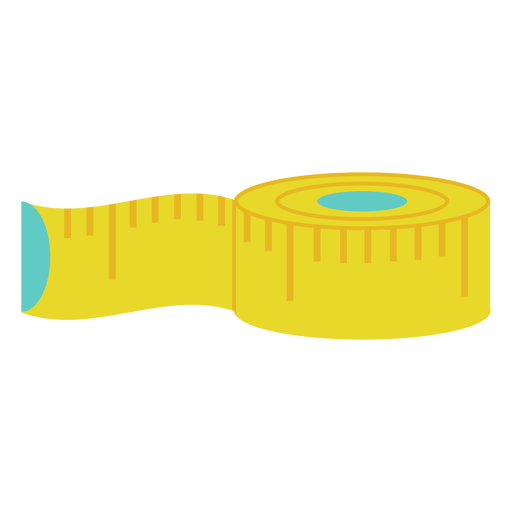 Fita m?trica de pano amarelo plana Desenho PNG