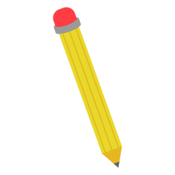 Icono plano lápiz amarillo Diseño PNG