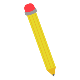 Yellow pencil flat icon
