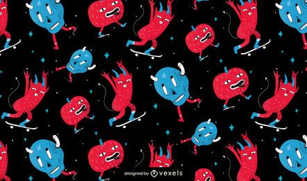 Scary creatures halloween pattern Scary creatures halloween pattern