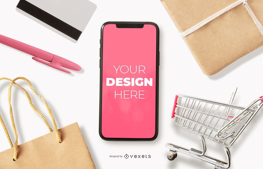 Download Online Shopping Iphone Mockup - PSD Mockup Download