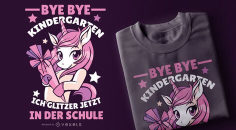 Diseño de camiseta de unicornio alemán divertido Diseño de camiseta de unicornio alemán divertido