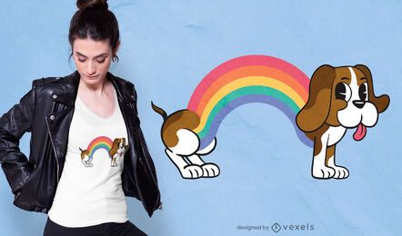 Regenbogenhund-T-Shirt Design