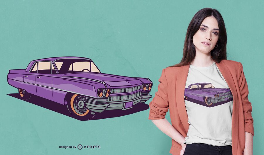 Diseño de camiseta de autos antiguos Diseño de camiseta de autos antiguos