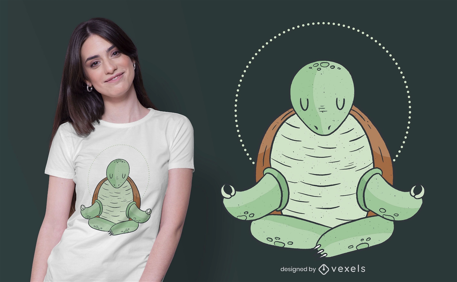 Yoga turtle t-shirt design