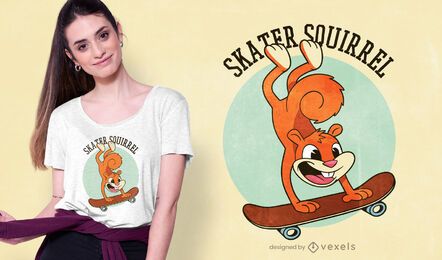Skater squirrel t-shirt design Skater squirrel t-shirt design
