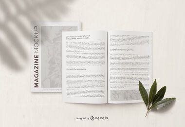 Magazine page mockup composition