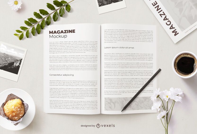 Magazine mockup composition Magazine mockup composition