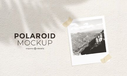 Polaroid photograph mockup design Polaroid photograph mockup design