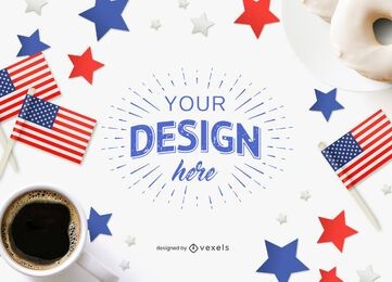 4th of July mockup composition