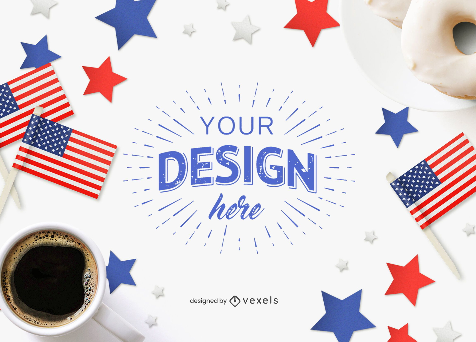 4th of July mockup composition