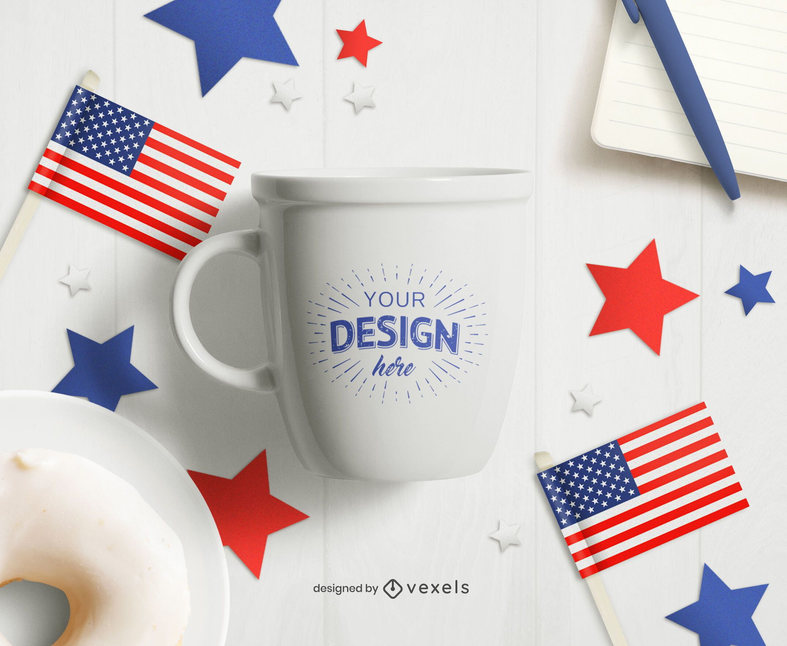 4th of July mug mockup 