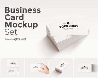 Business card mockup set