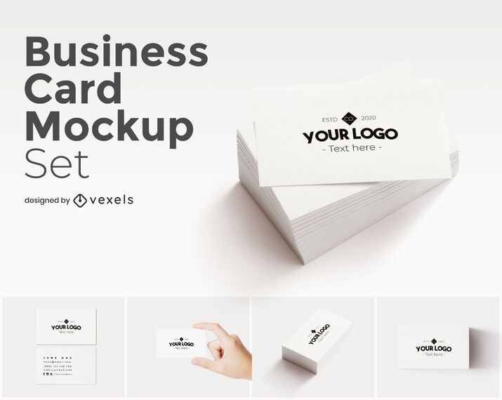 Business card mockup set Business card mockup set