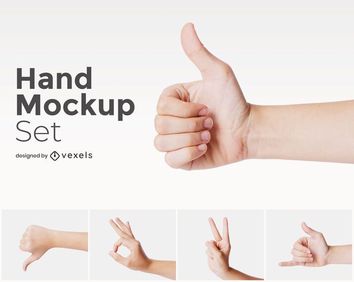 Hands mockup design set Hands mockup design set