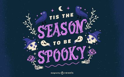 Temporada de letras assustadoras de halloween