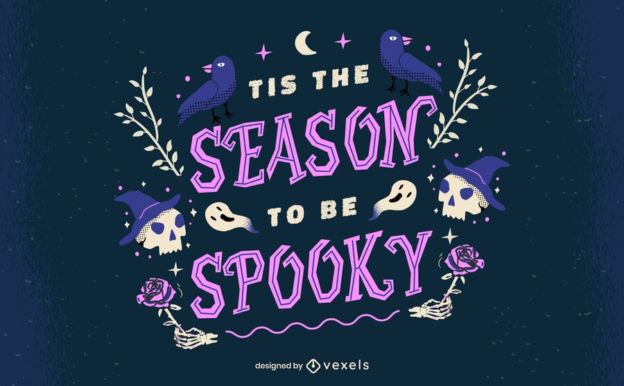 Season to be spooky halloween lettering Season to be spooky halloween lettering