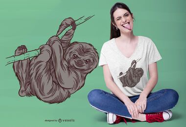 Sloth branch t-shirt design Sloth branch t-shirt design