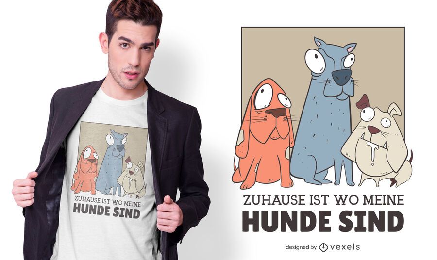 Home dogs german t-shirt design Home dogs german t-shirt design