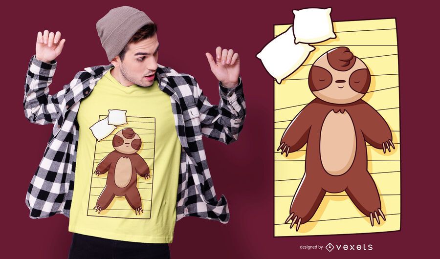 Sloth sleeping t-shirt design Sloth sleeping t-shirt design