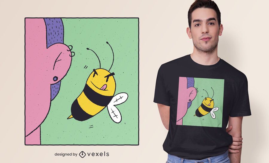 Diseño de camiseta de oreja de abeja Diseño de camiseta de oreja de abeja