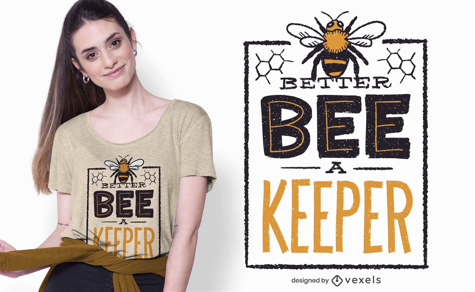 mejor diseño de camiseta de bee a keeper