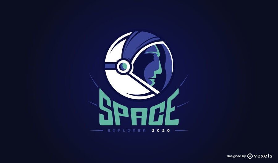 Diseño de logotipo de astronauta espacial Diseño de logotipo de astronauta espacial